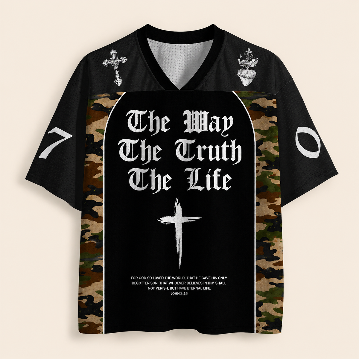 The Way The Life And The Truth Christian Unisex Mesh Jersey