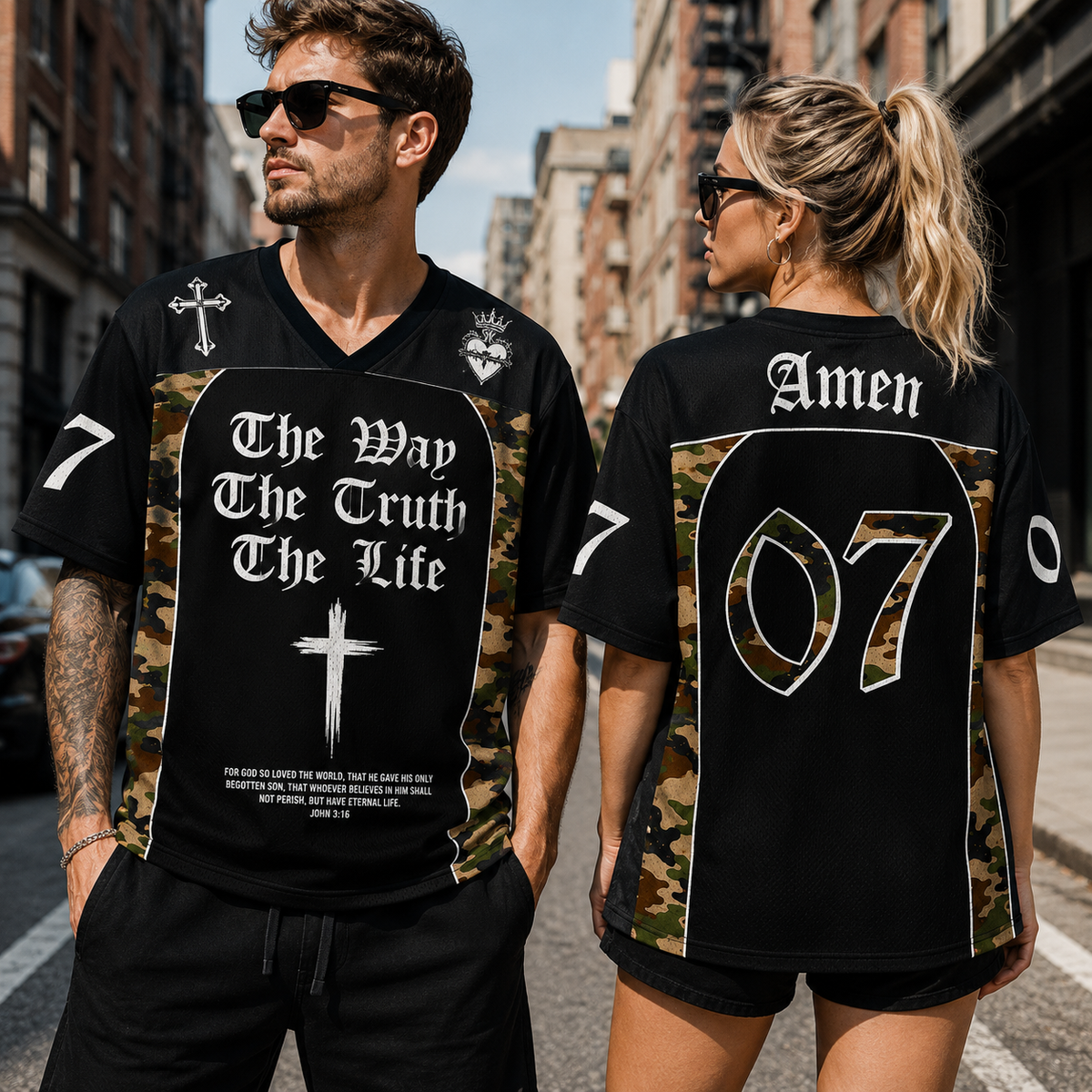 The Way The Life And The Truth Christian Unisex Mesh Jersey