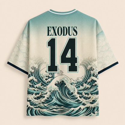 Moses Parting The Red Sea Christian Unisex Mesh Jersey