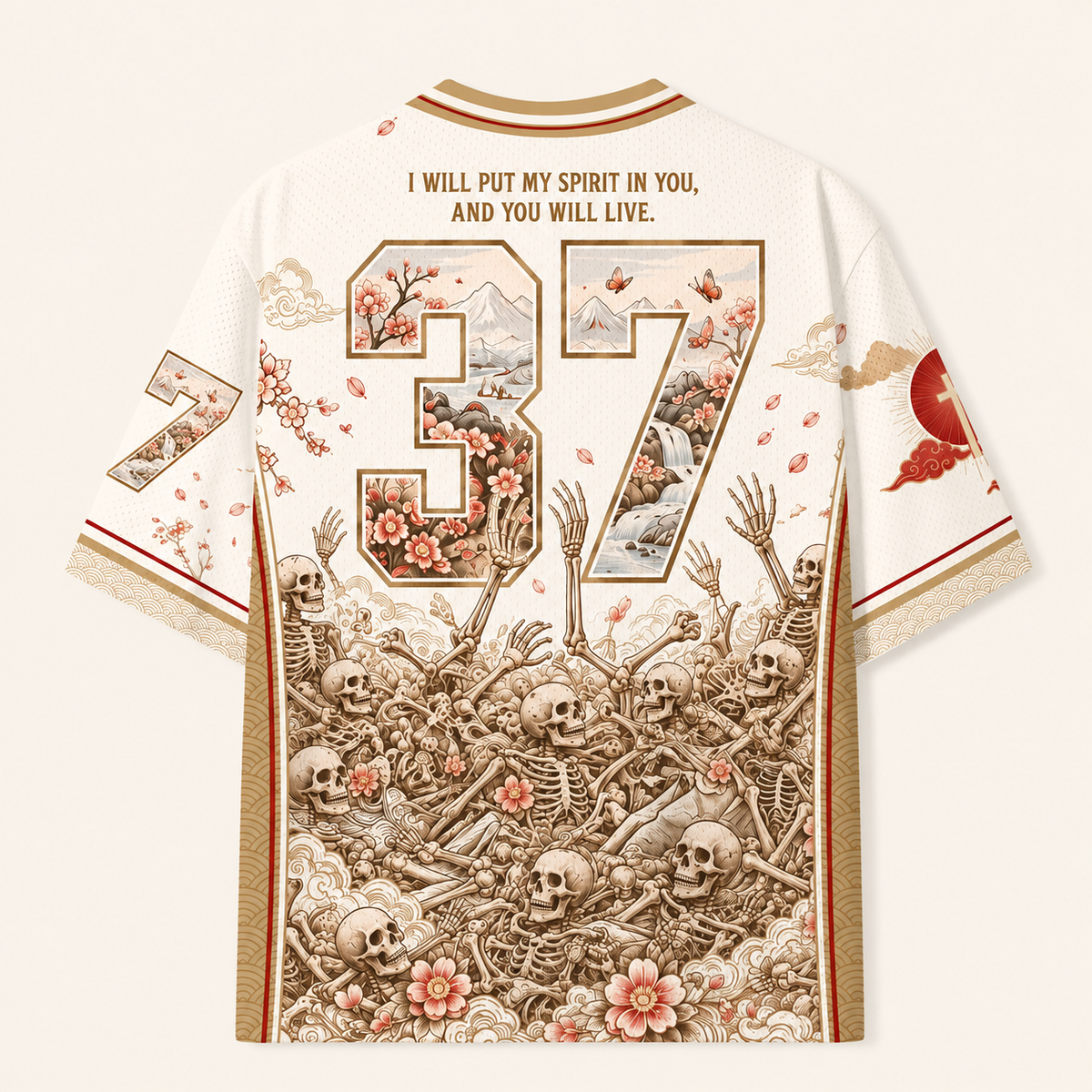 Dry Bones Come To Life Christian Unisex Mesh Jersey