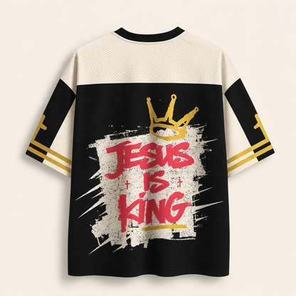 Jesus Is King Christian Unisex Mesh Jersey