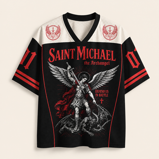 SAINT MICHAEL Christian Unisex Mesh Jersey