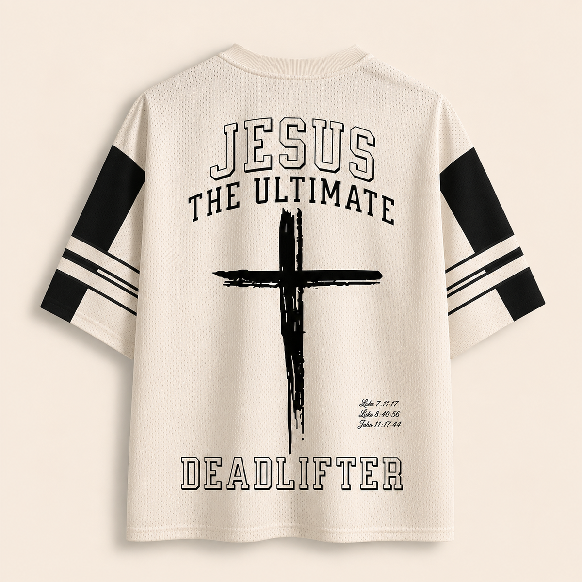 Jesus The Ultimate Deadlifter Christian Unisex Mesh Jersey
