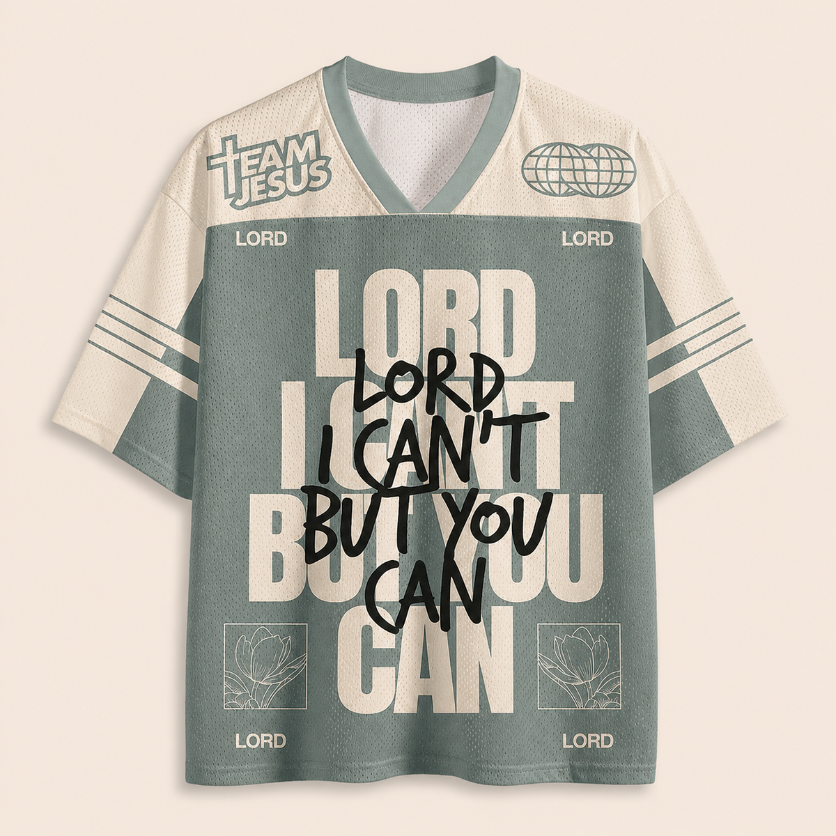 Lord I Can't But You Can Christian Unisex Mesh Jersey