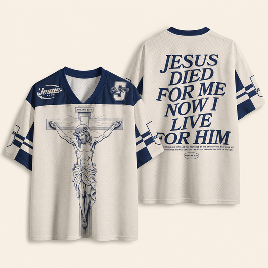 Jesus Died For Me Christian Unisex Mesh Jersey