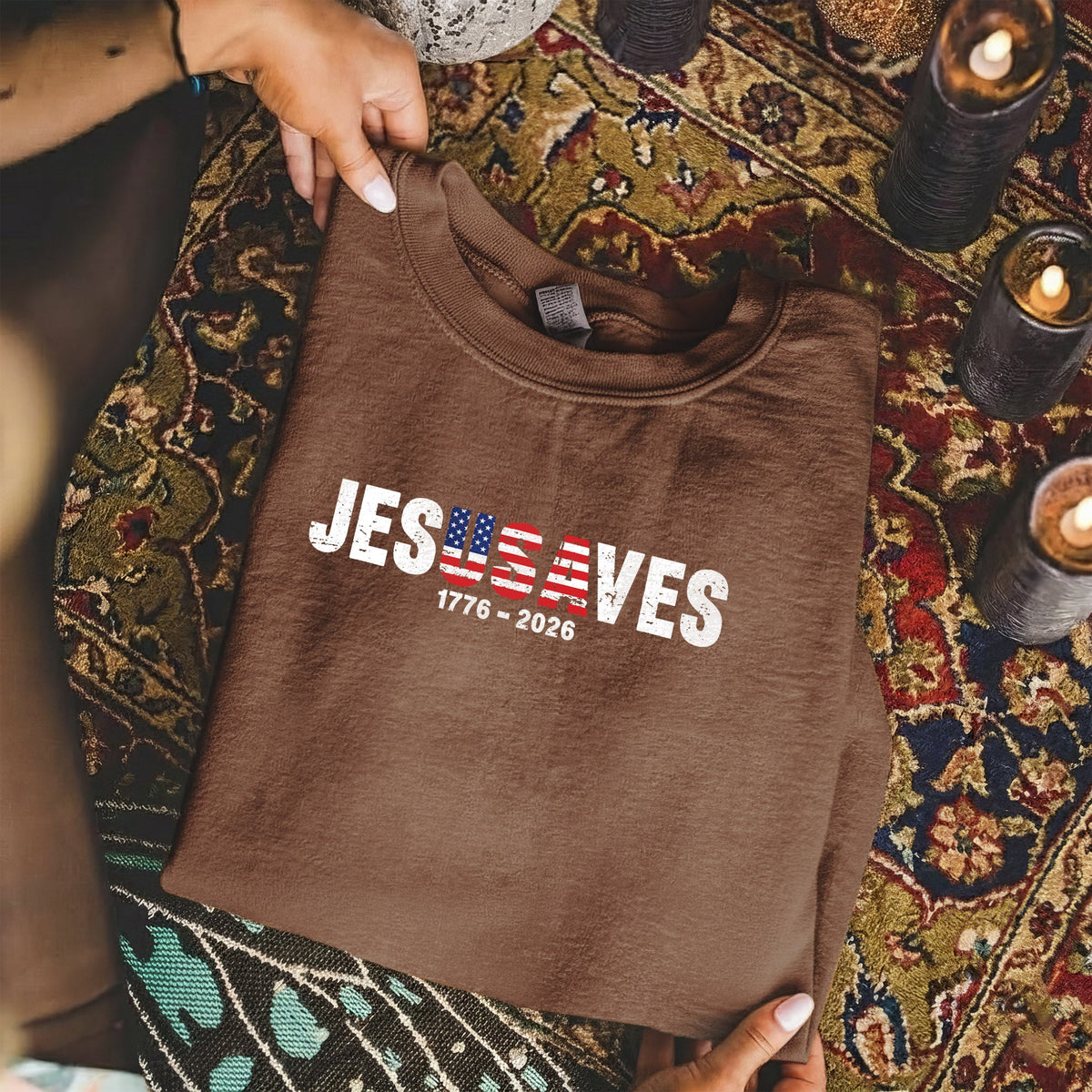 Jesus Saves America 250 Years Patriotic – Unisex Tshirt / Hoodie / Sweatshirt