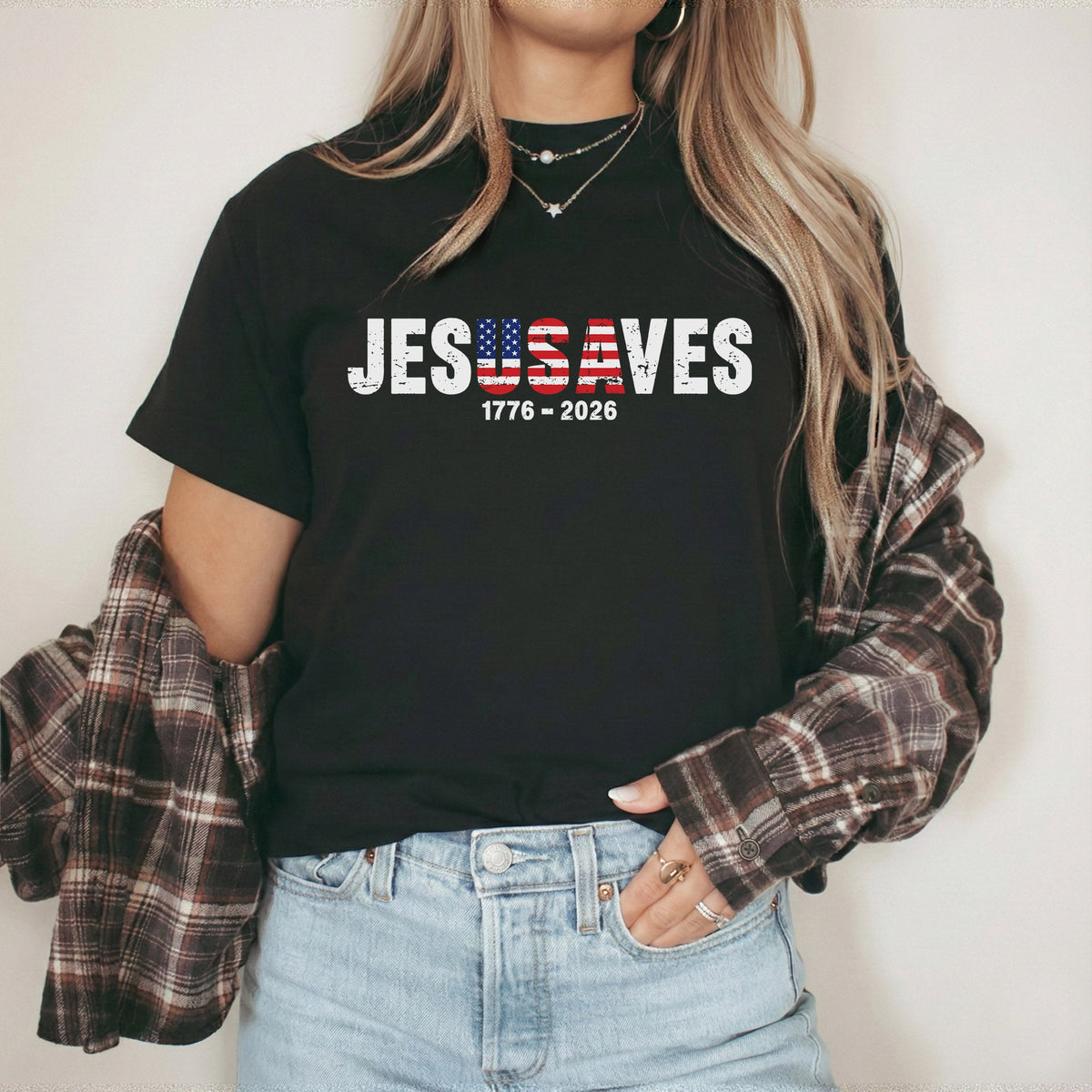 Jesus Saves America 250 Years Patriotic – Unisex Tshirt / Hoodie / Sweatshirt