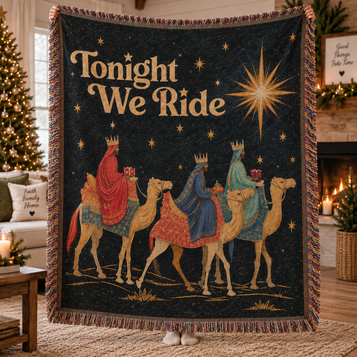 Jesus Christian Woven Blanket
