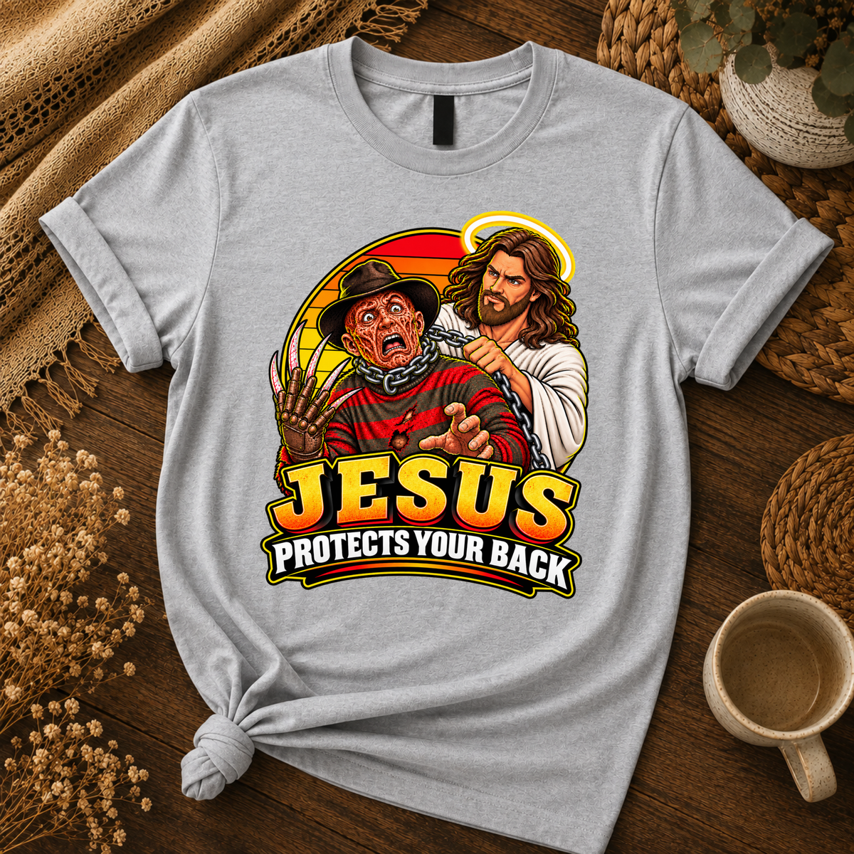 Jesus vs Horror 2– Unisex Tshirt / Hoodie / Sweatshirt
