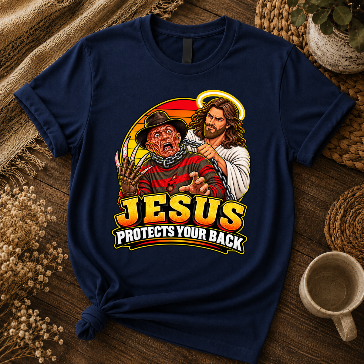 Jesus vs Horror 2– Unisex Tshirt / Hoodie / Sweatshirt