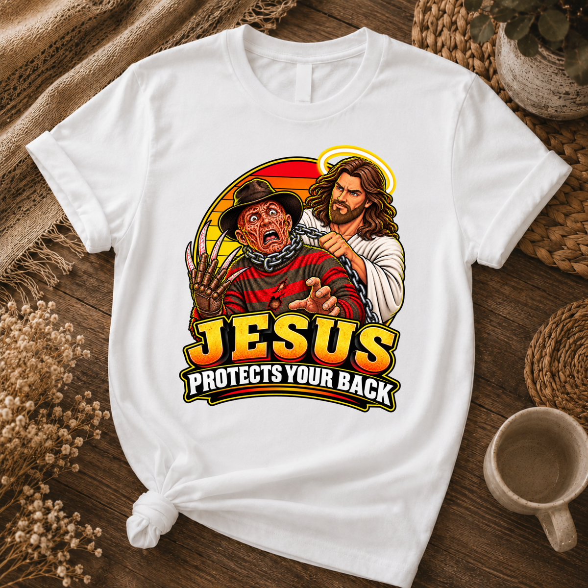 Jesus vs Horror 2– Unisex Tshirt / Hoodie / Sweatshirt