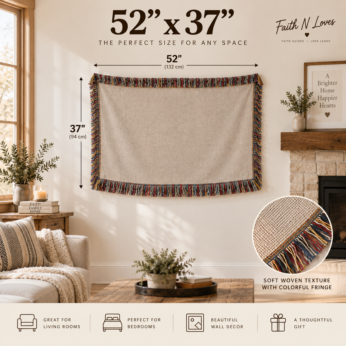 Jesus Christian Woven Blanket