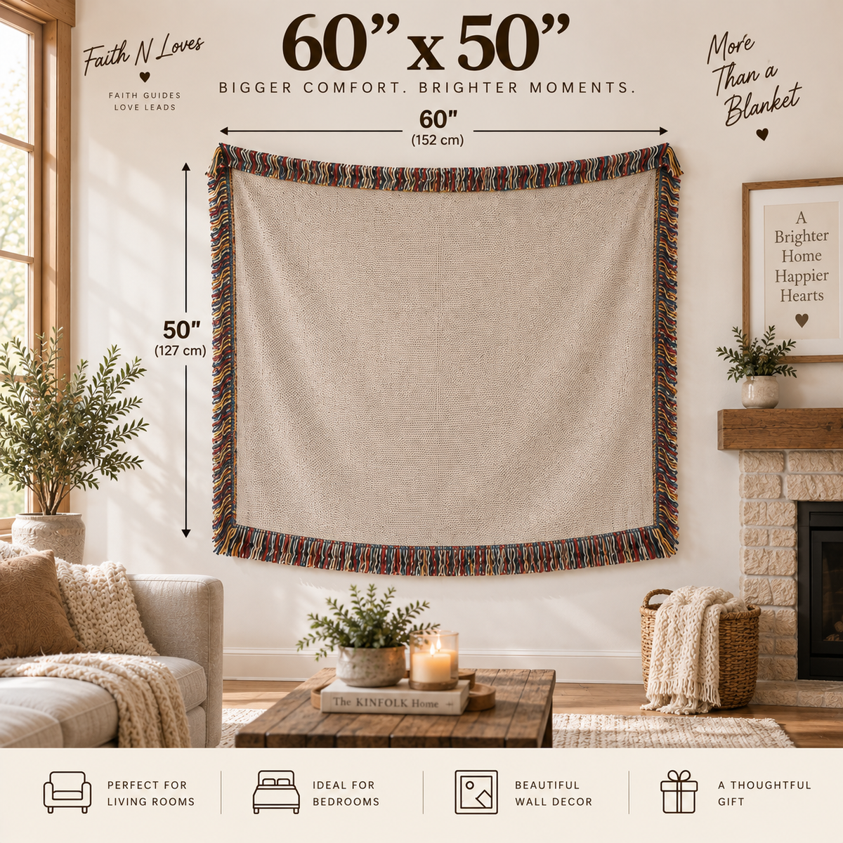 Jesus Christian Woven Blanket