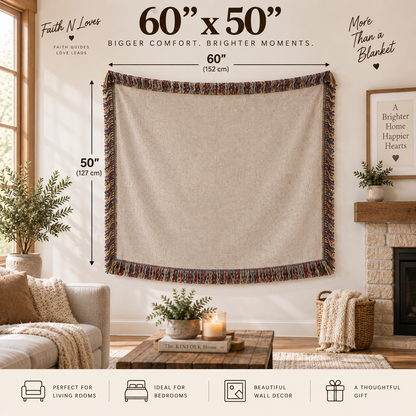 Jesus Christian Woven Blanket