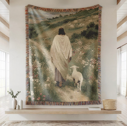 Jesus Christian Woven Blanket